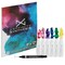 Artfinity Alcohol Ink - Jewel Set, 7 Pieces | 10 Sheets 9x12" Multimedia Paper | Fast-Drying, Permanent, Transparent Alcohol Inks for Gloss Paper, Glass, Metal | 25 ml Bottles